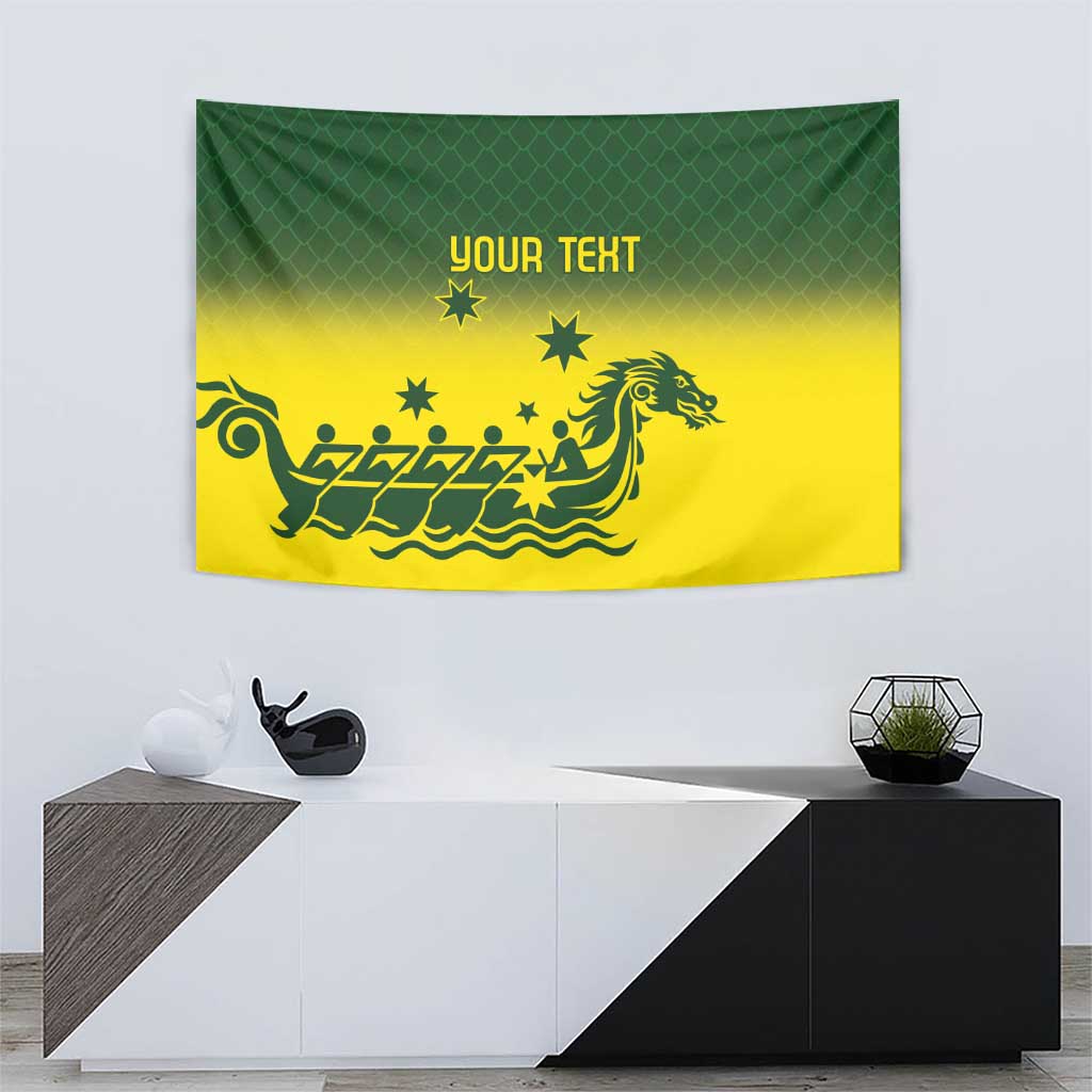 Personalised Dragons Boat Aussie Paddles Up! Tapestry - Vibe Hoodie Shop