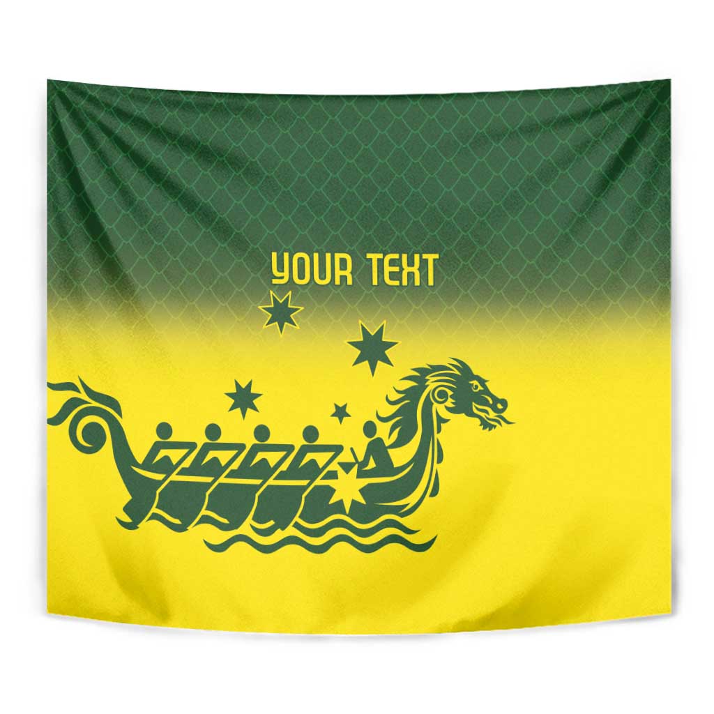 Personalised Dragons Boat Aussie Paddles Up! Tapestry - Vibe Hoodie Shop