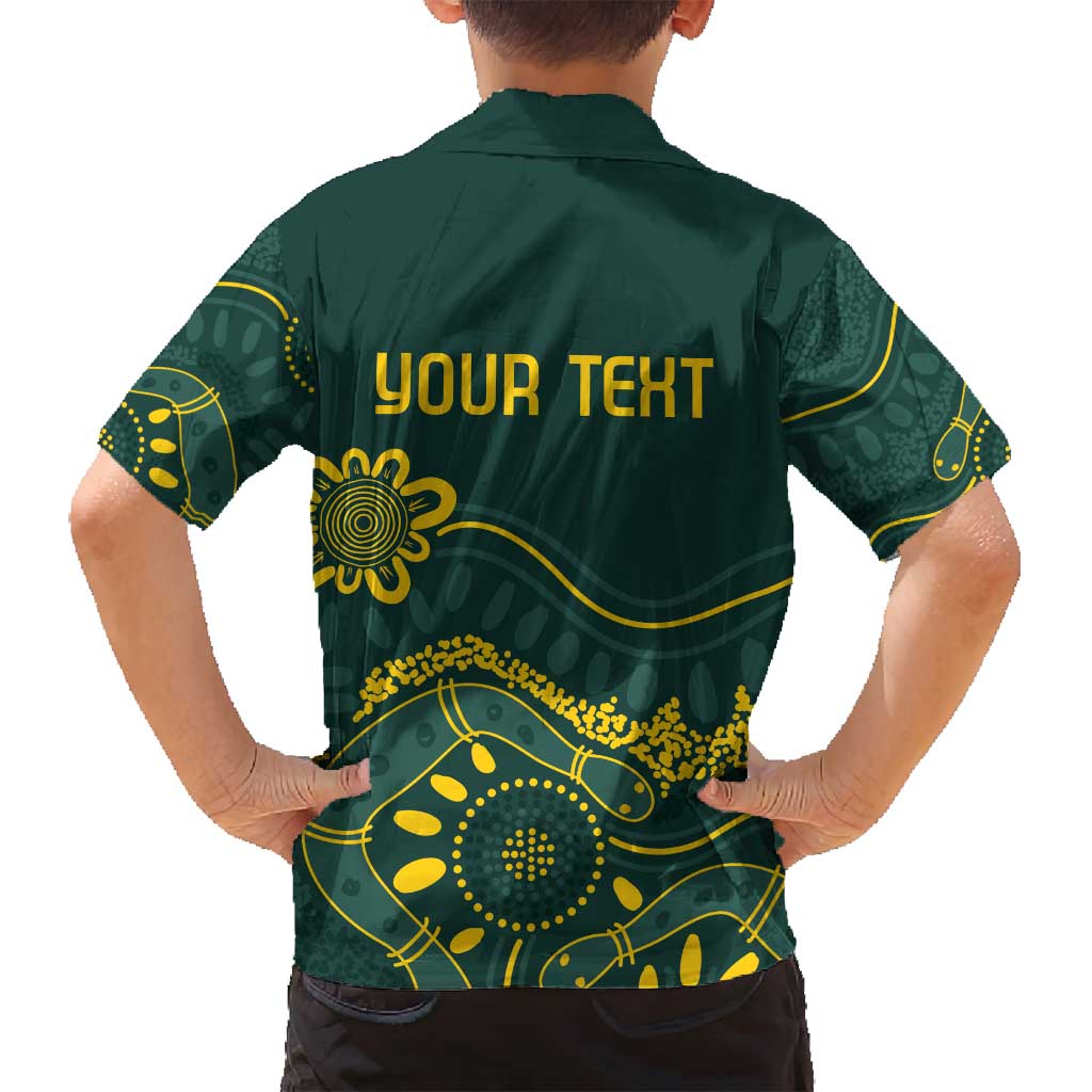 Personalised Australia Dragons Boat Family Matching Puletasi and Hawaiian Shirt Aussie Aboriginal Dot Style