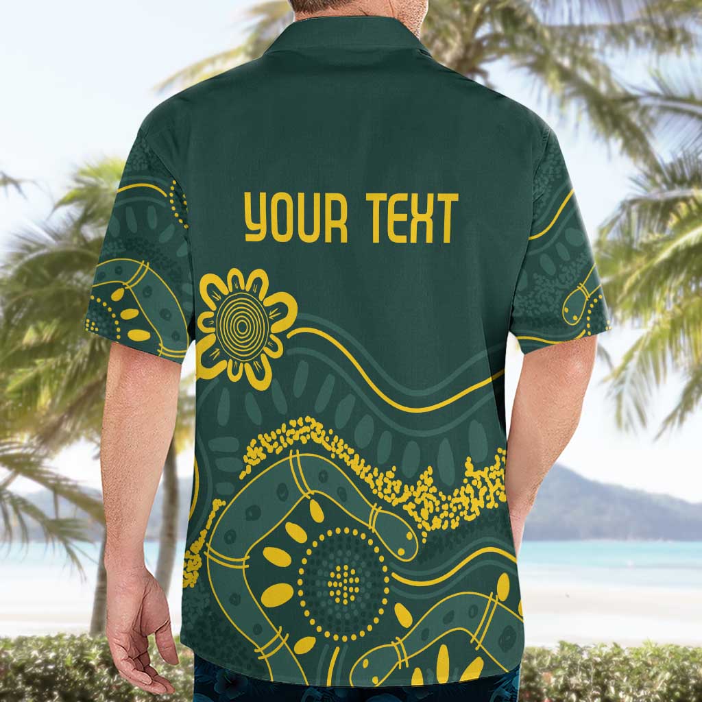 Personalised Australia Dragons Boat Hawaiian Shirt Aussie Aboriginal Dot Style - Vibe Hoodie Shop