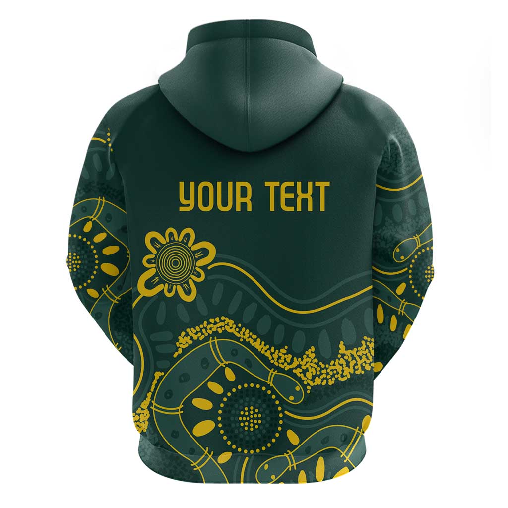 Personalised Australia Dragons Boat Hoodie Aussie Aboriginal Dot Style LT9 - Vibe Hoodie Shop