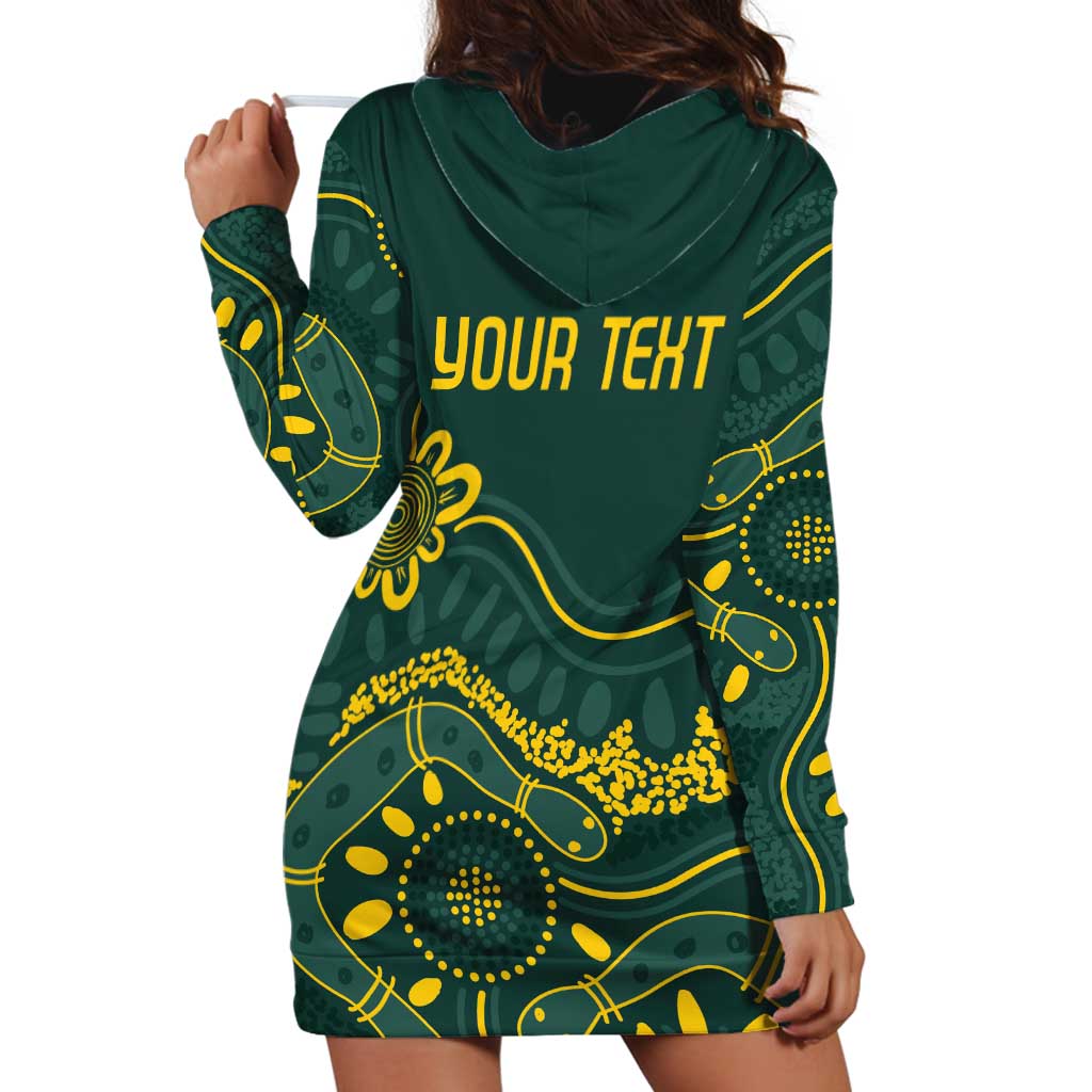 Personalised Australia Dragons Boat Hoodie Dress Aussie Aboriginal Dot Style - Vibe Hoodie Shop