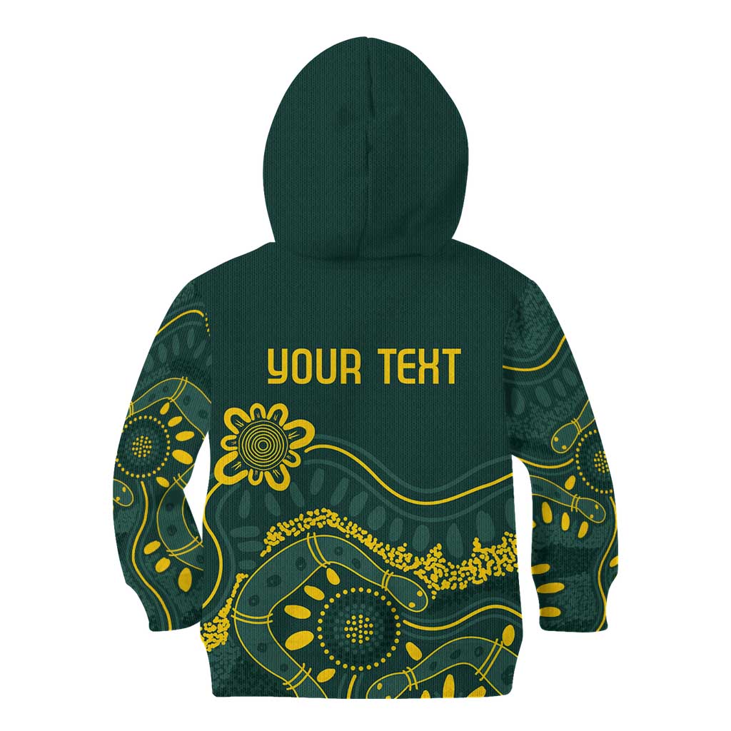 Personalised Australia Dragons Boat Kid Hoodie Aussie Aboriginal Dot Style - Vibe Hoodie Shop