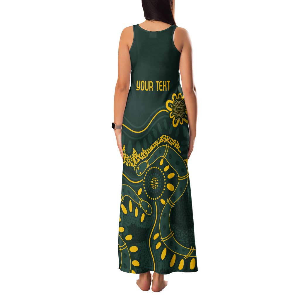 Personalised Australia Dragons Boat Tank Maxi Dress Aussie Aboriginal Dot Style