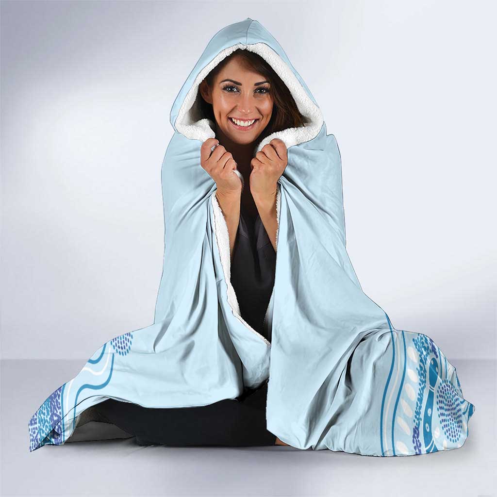 Personalised Australia New South Wales Dragons Boat Hooded Blanket Aussie Aboriginal Dot Style