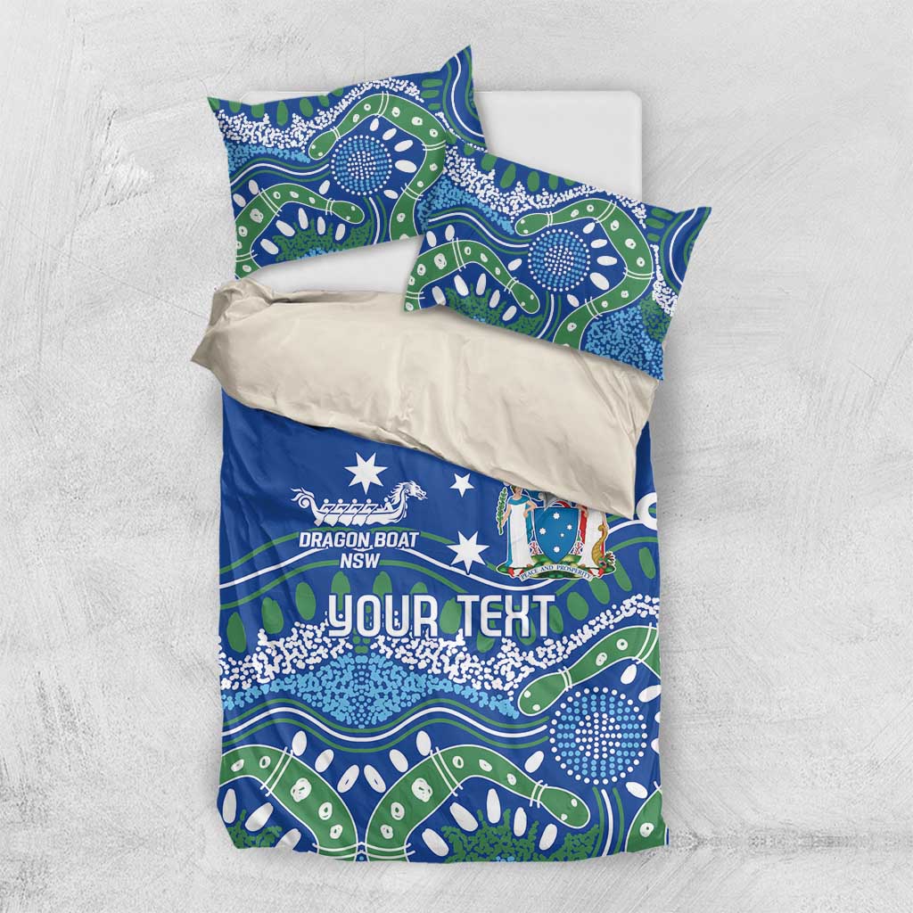 Personalised Australia Victoria Dragons Boat Bedding Set Aussie Aboriginal Dot Style - Vibe Hoodie Shop