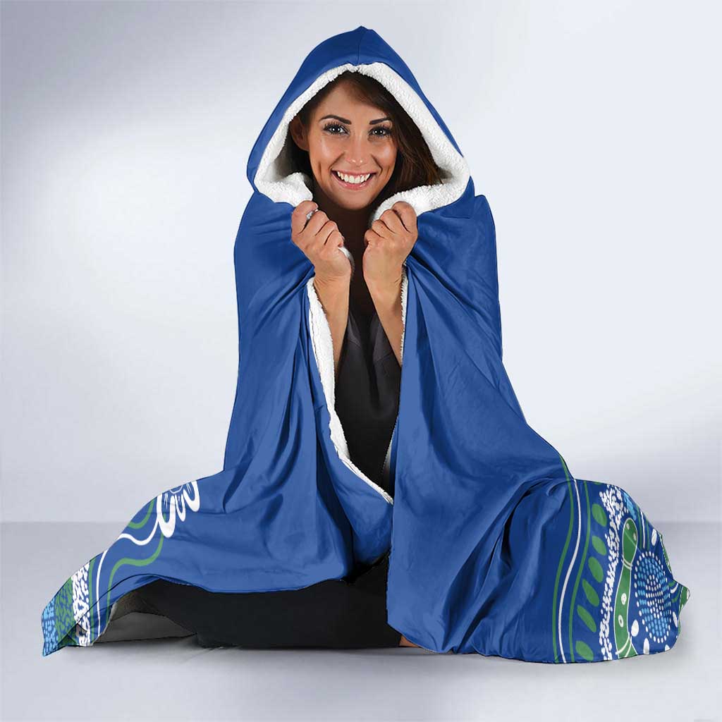Personalised Australia Victoria Dragons Boat Hooded Blanket Aussie Aboriginal Dot Style