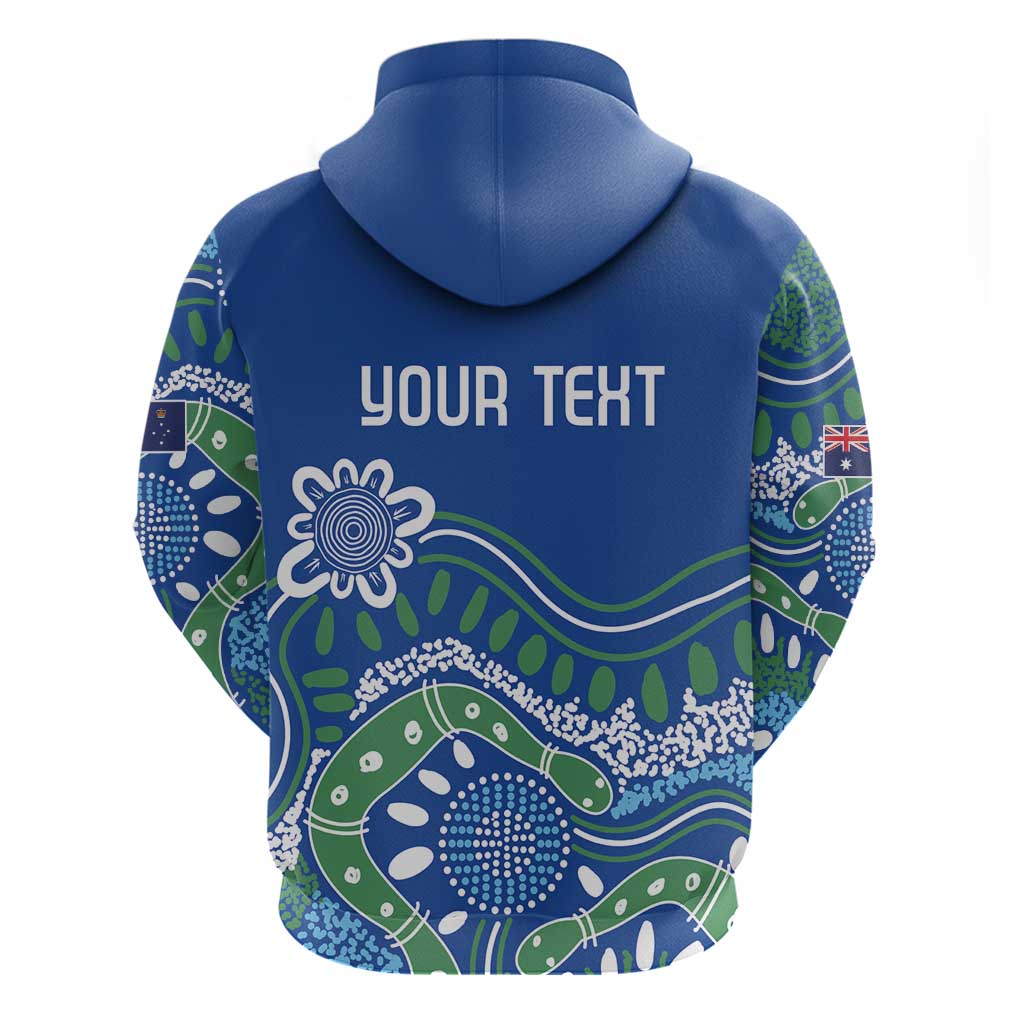 Personalised Australia Victoria Dragons Boat Hoodie Aussie Aboriginal Dot Style LT9 - Vibe Hoodie Shop