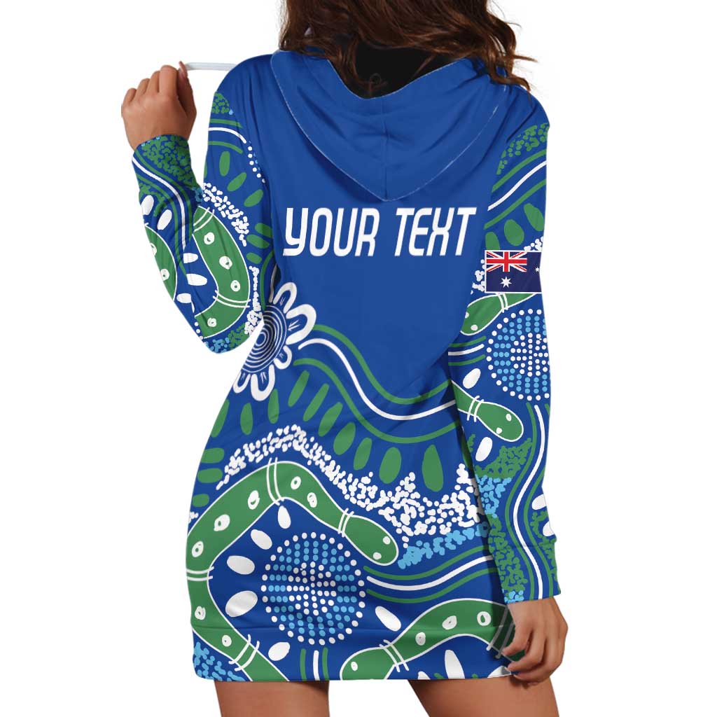 Personalised Australia Victoria Dragons Boat Hoodie Dress Aussie Aboriginal Dot Style - Vibe Hoodie Shop