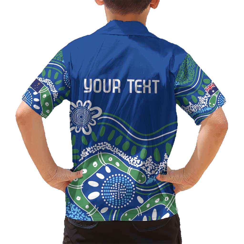 Personalised Australia Victoria Dragons Boat Kid Hawaiian Shirt Aussie Aboriginal Dot Style