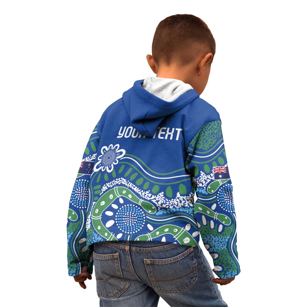 Personalised Australia Victoria Dragons Boat Kid Hoodie Aussie Aboriginal Dot Style - Vibe Hoodie Shop