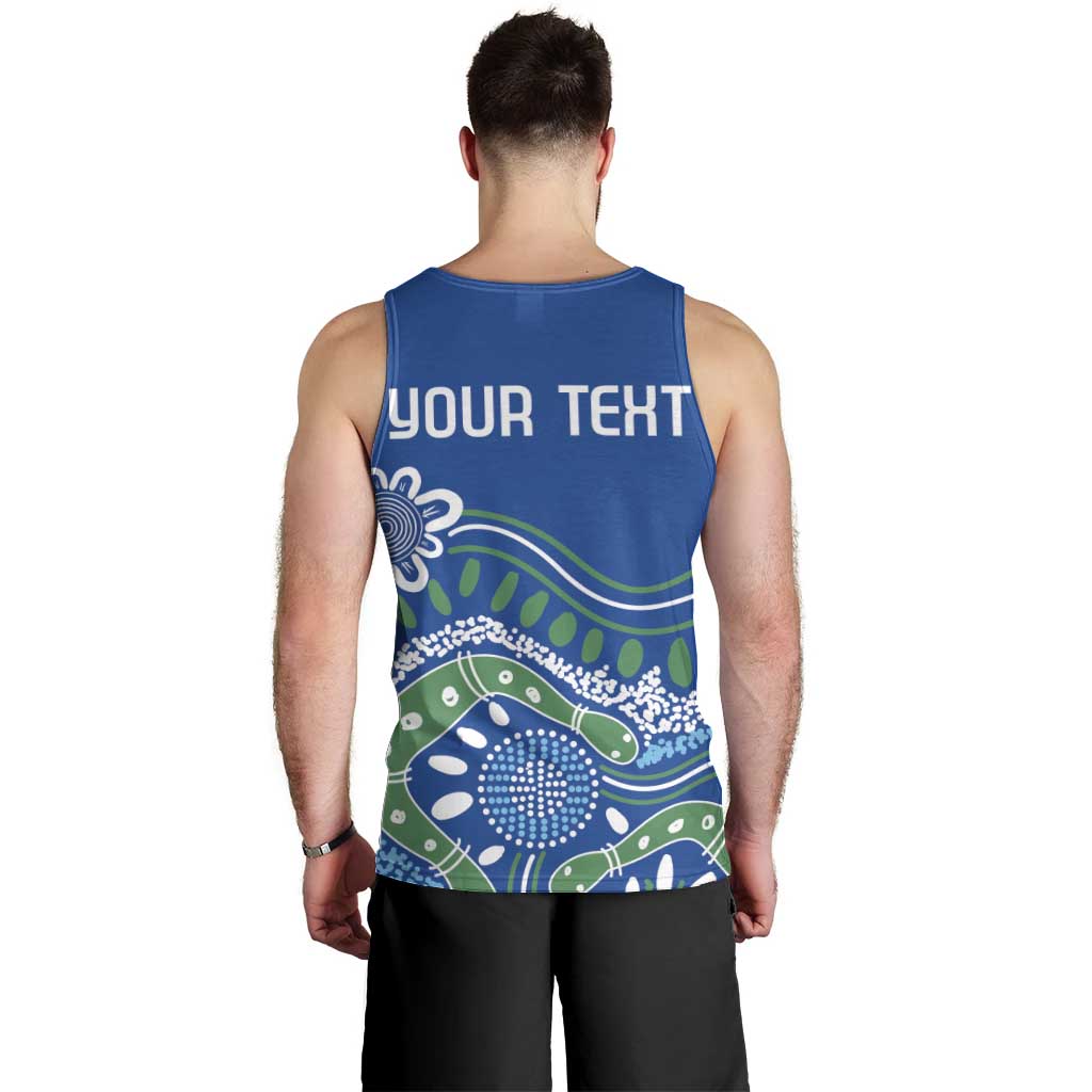 Personalised Australia Victoria Dragons Boat Men Tank Top Aussie Aboriginal Dot Style - Vibe Hoodie Shop