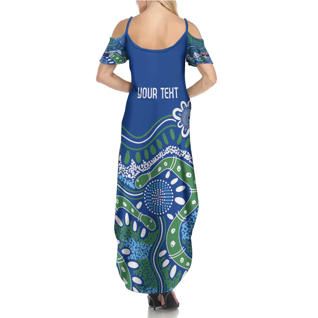 Personalised Australia Victoria Dragons Boat Summer Maxi Dress Aussie Aboriginal Dot Style