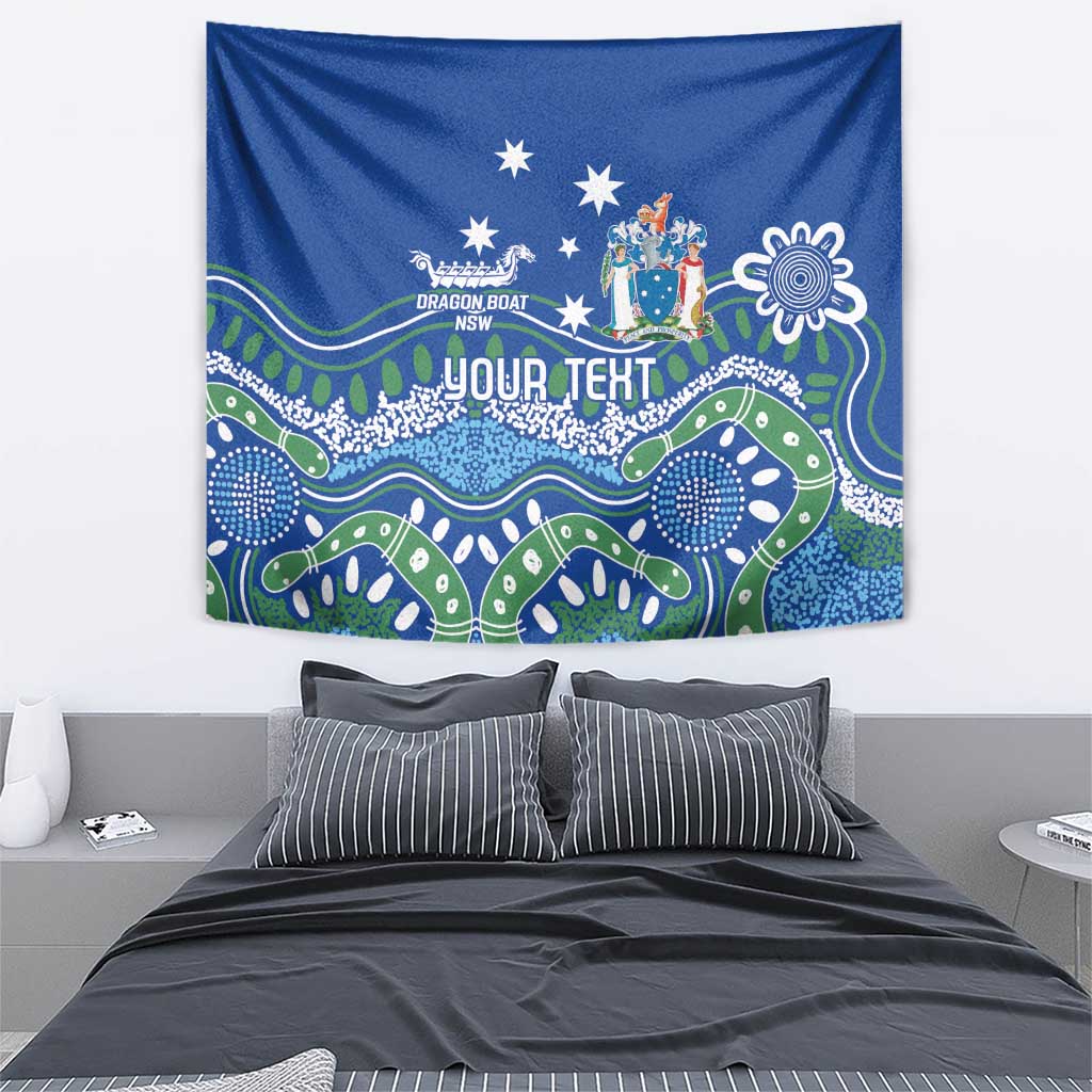 Personalised Australia Victoria Dragons Boat Tapestry Aussie Aboriginal Dot Style - Vibe Hoodie Shop