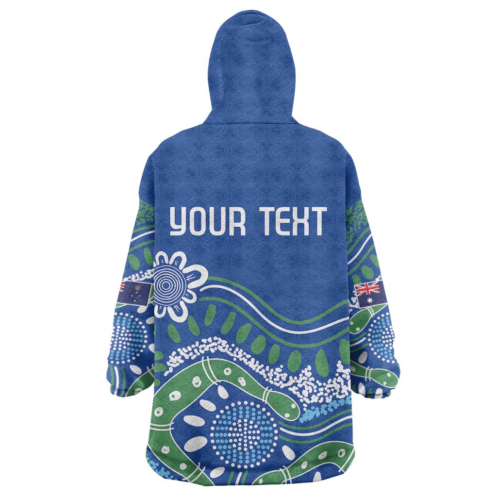 Personalised Australia Victoria Dragons Boat Wearable Blanket Hoodie Aussie Aboriginal Dot Style - Vibe Hoodie Shop