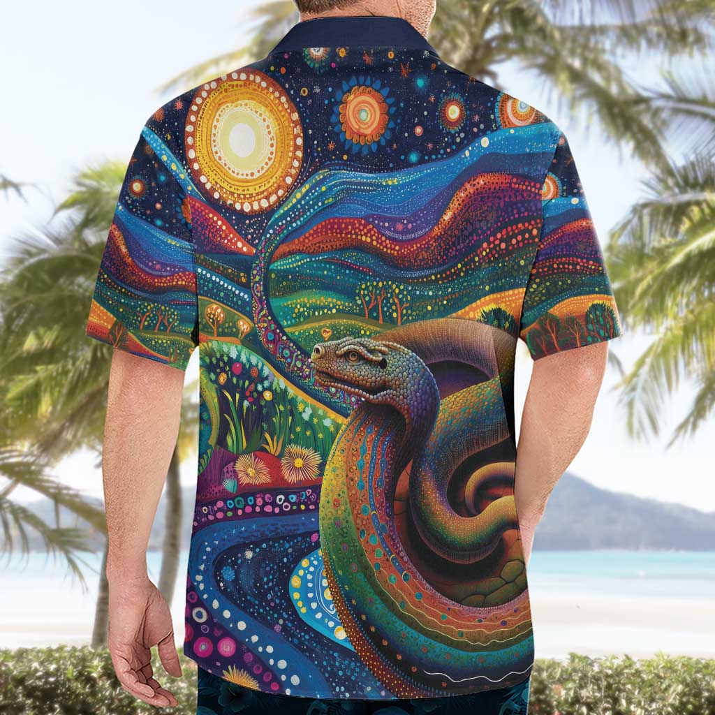 Aboriginal Dreamtime Rainbow Serpent Hawaiian Shirt - Vibe Hoodie Shop