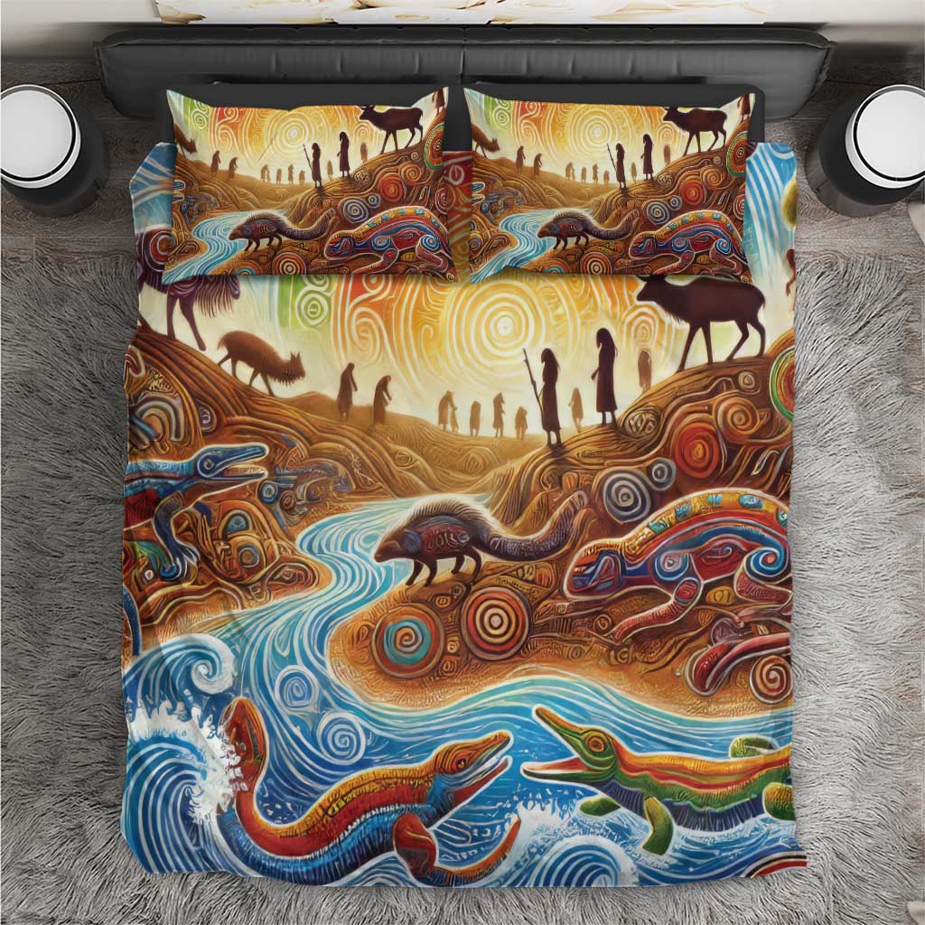 Aboriginal Dreamtime Animals Stories Bedding Set - Vibe Hoodie Shop