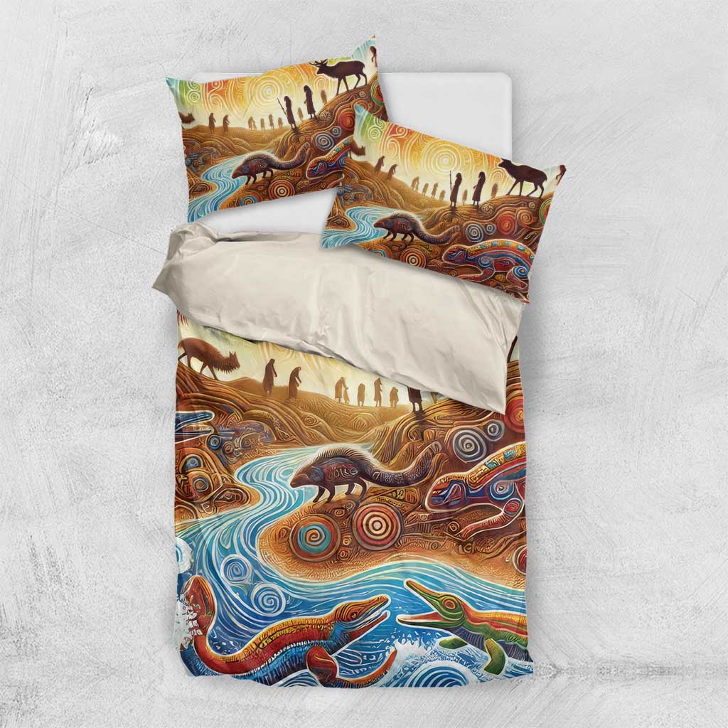 Aboriginal Dreamtime Animals Stories Bedding Set - Vibe Hoodie Shop