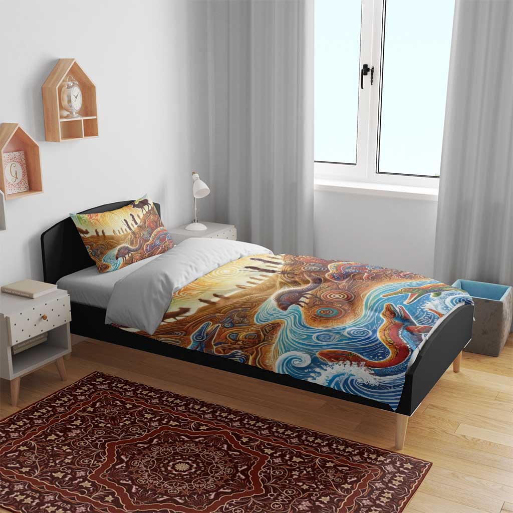 Aboriginal Dreamtime Animals Stories Bedding Set - Vibe Hoodie Shop