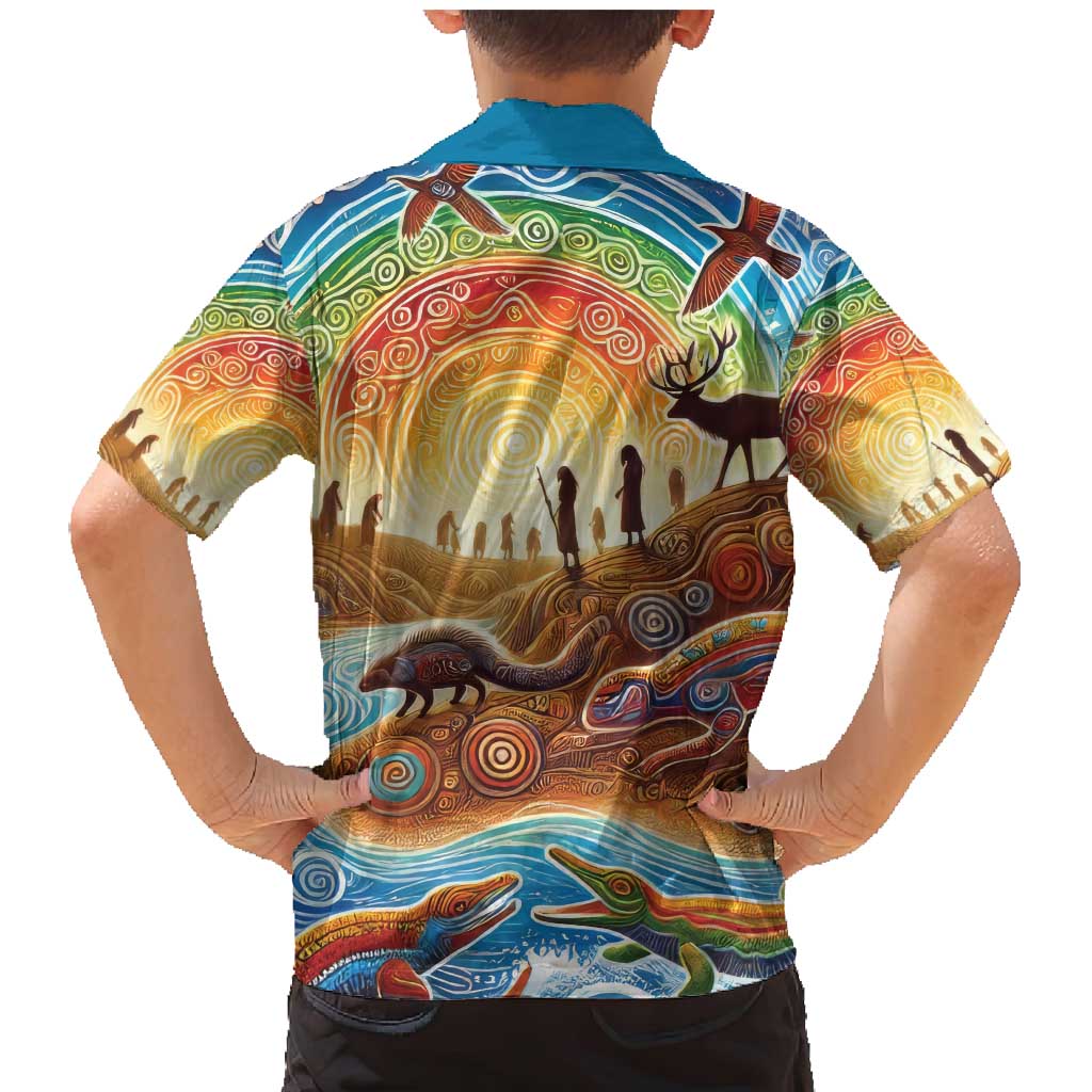 Aboriginal Dreamtime Animals Stories Family Matching Mermaid Dress and Hawaiian Shirt