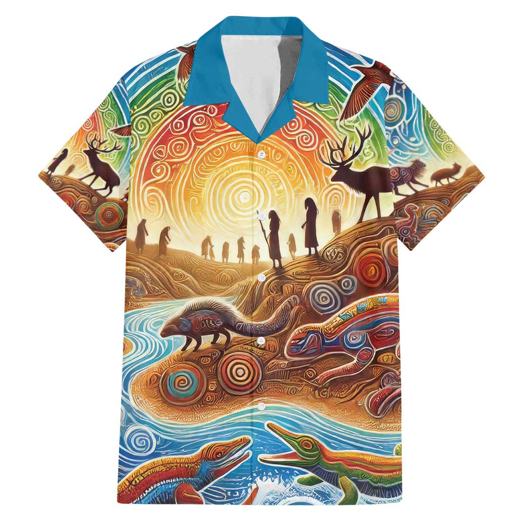 Aboriginal Dreamtime Animals Stories Family Matching Mermaid Dress and Hawaiian Shirt