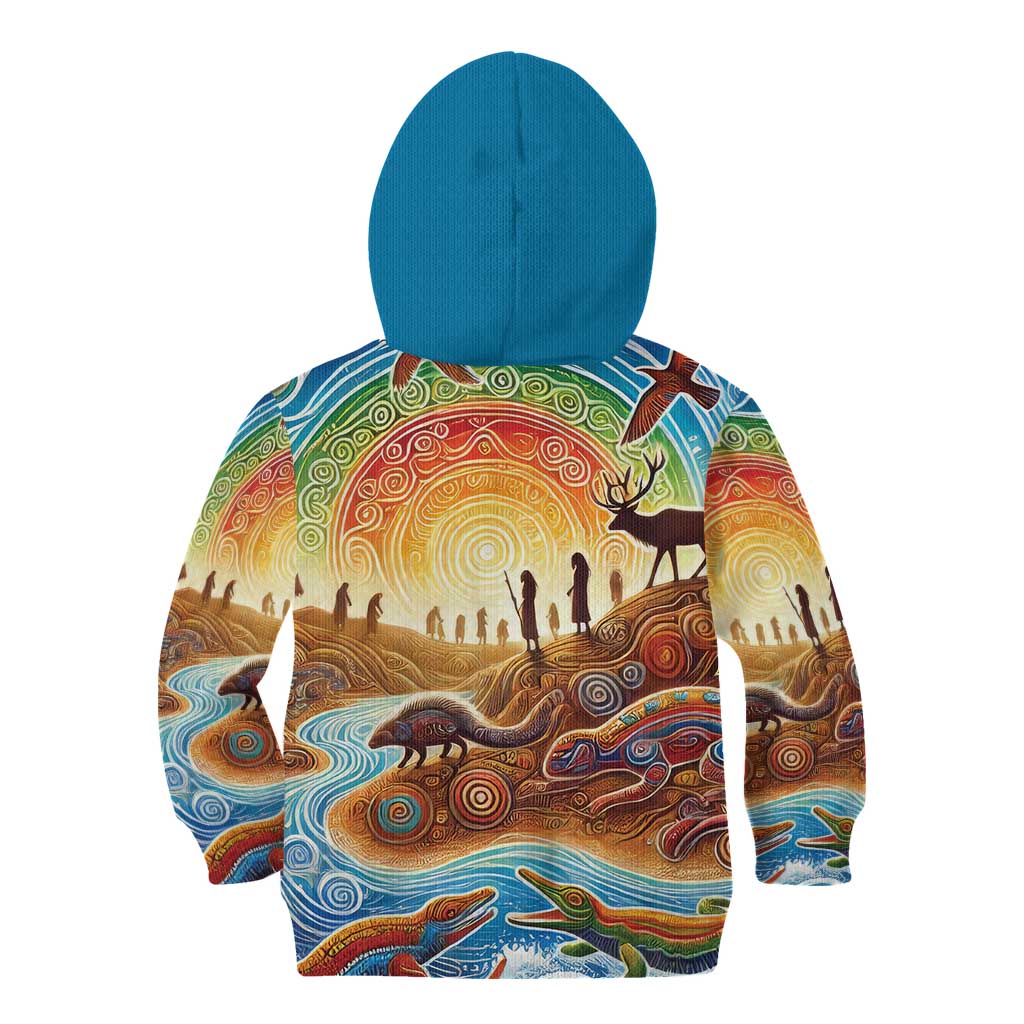 Aboriginal Dreamtime Animals Stories Kid Hoodie - Vibe Hoodie Shop