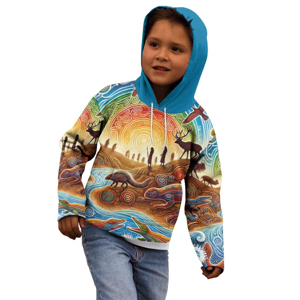 Aboriginal Dreamtime Animals Stories Kid Hoodie - Vibe Hoodie Shop