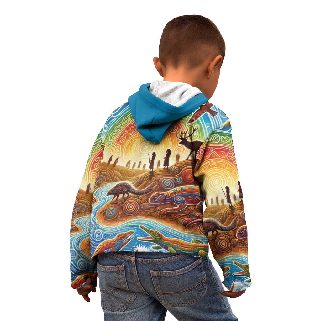 Aboriginal Dreamtime Animals Stories Kid Hoodie - Vibe Hoodie Shop