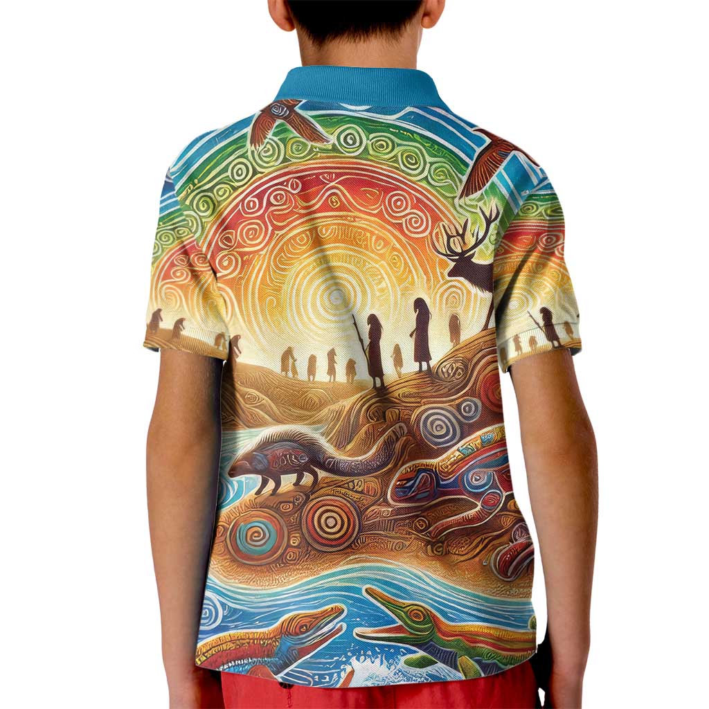 Aboriginal Dreamtime Animals Stories Kid Polo Shirt - Vibe Hoodie Shop