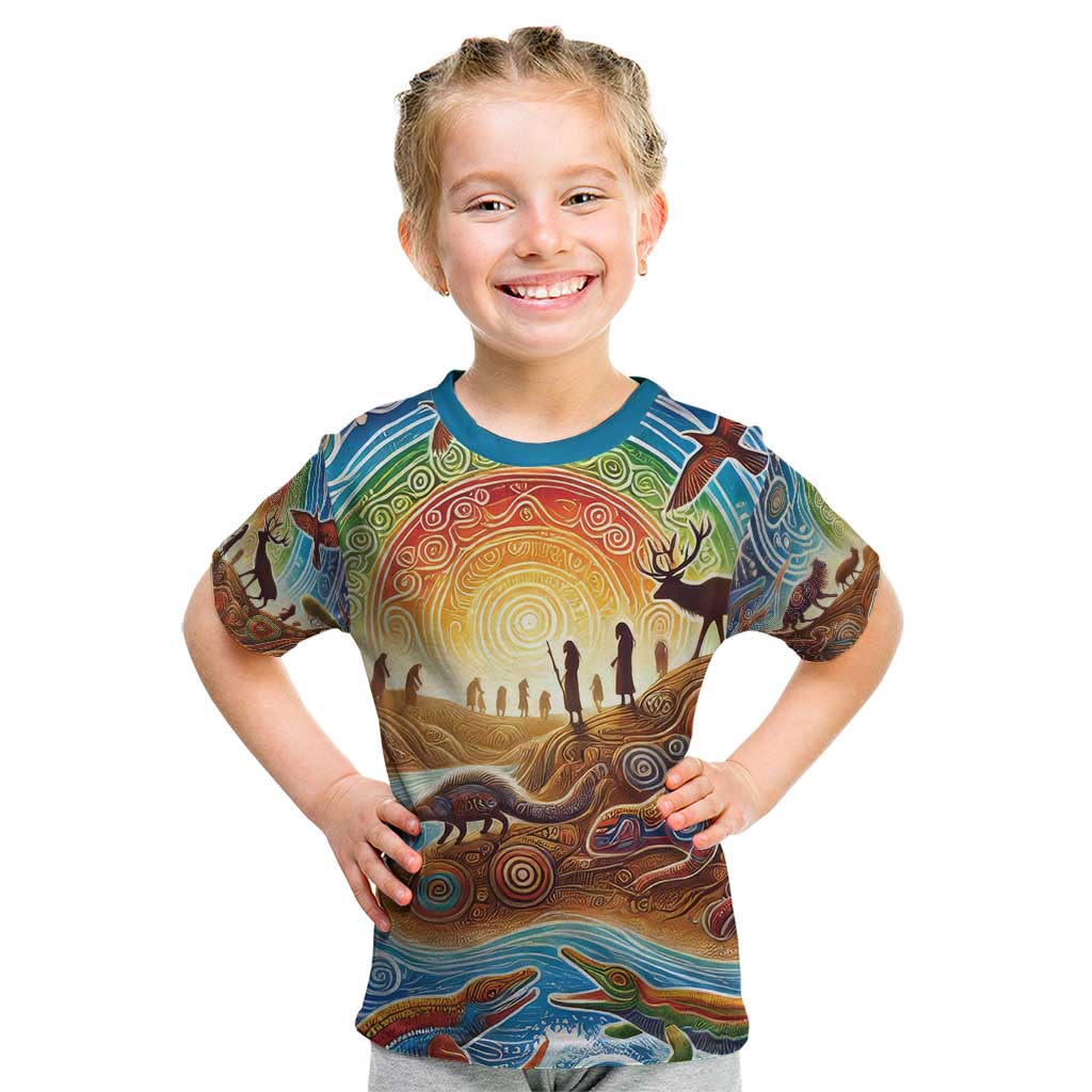 Aboriginal Dreamtime Animals Stories Kid T Shirt - Vibe Hoodie Shop