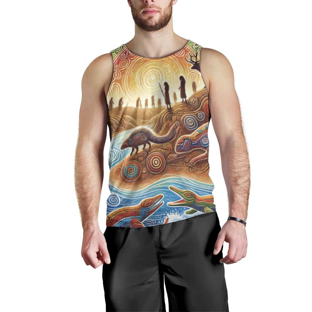 Aboriginal Dreamtime Animals Stories Men Tank Top - Vibe Hoodie Shop