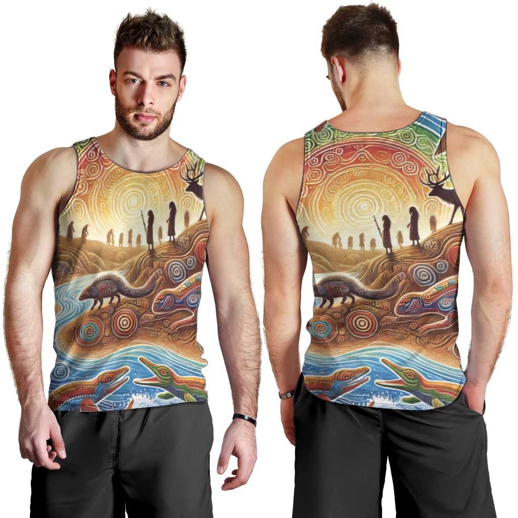 Aboriginal Dreamtime Animals Stories Men Tank Top - Vibe Hoodie Shop