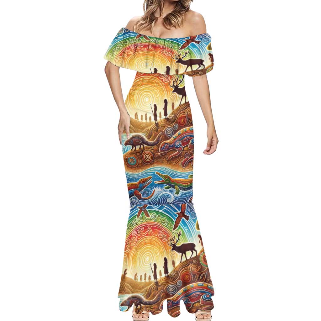 Aboriginal Dreamtime Animals Stories Mermaid Dress