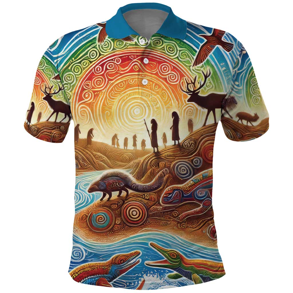 Aboriginal Dreamtime Animals Stories Polo Shirt LT9 - Vibe Hoodie Shop