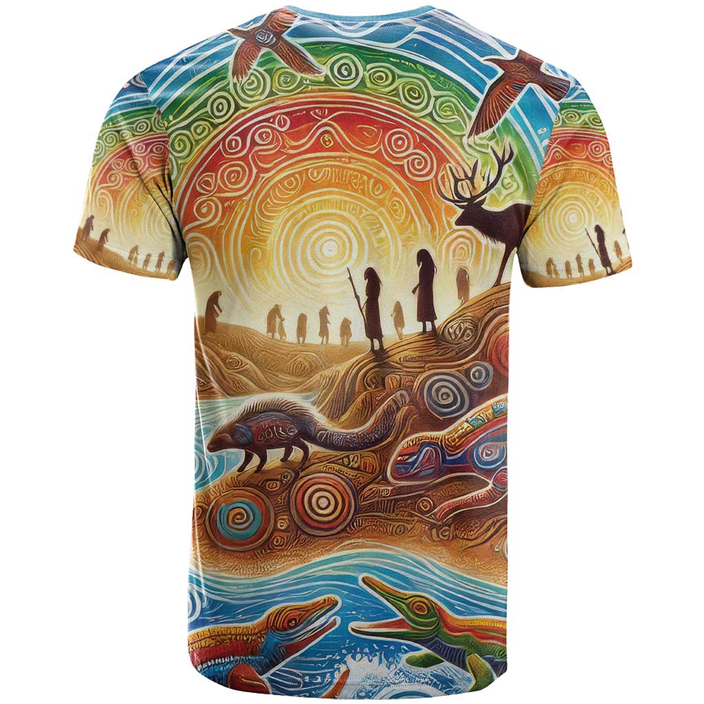 Aboriginal Dreamtime Animals Stories T Shirt LT9 - Vibe Hoodie Shop