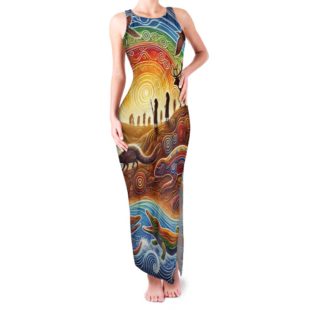 Aboriginal Dreamtime Animals Stories Tank Maxi Dress