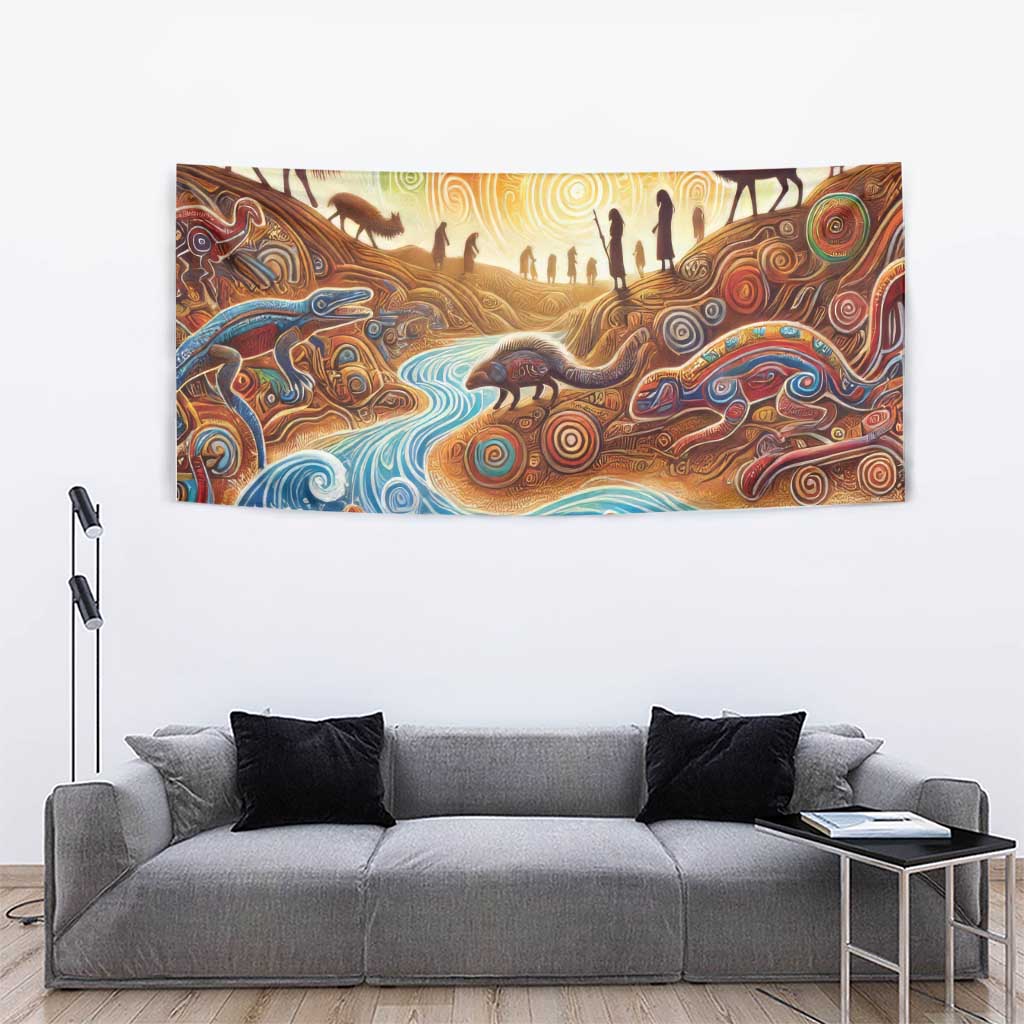 Aboriginal Dreamtime Animals Stories Tapestry - Vibe Hoodie Shop