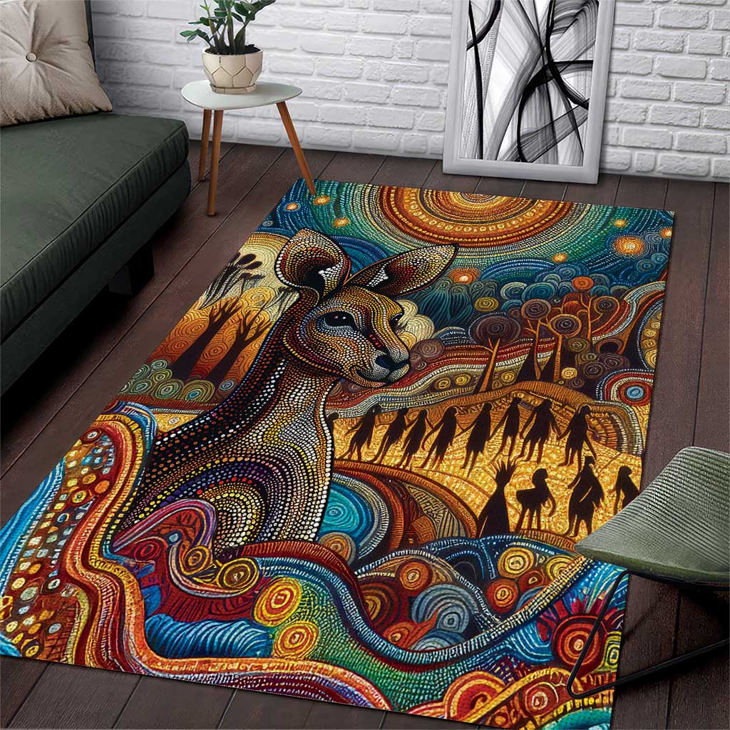 Aboriginal Dreamtime Stories Land Area Rug - Vibe Hoodie Shop