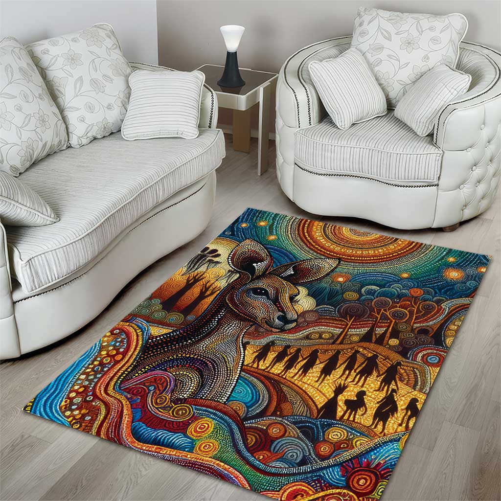 Aboriginal Dreamtime Stories Land Area Rug - Vibe Hoodie Shop