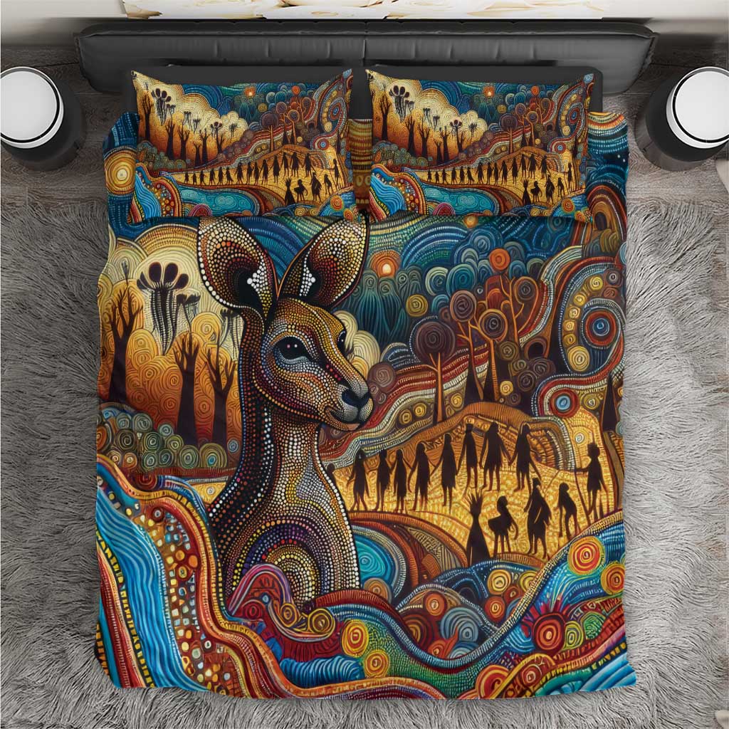 Aboriginal Dreamtime Stories Land Bedding Set - Vibe Hoodie Shop