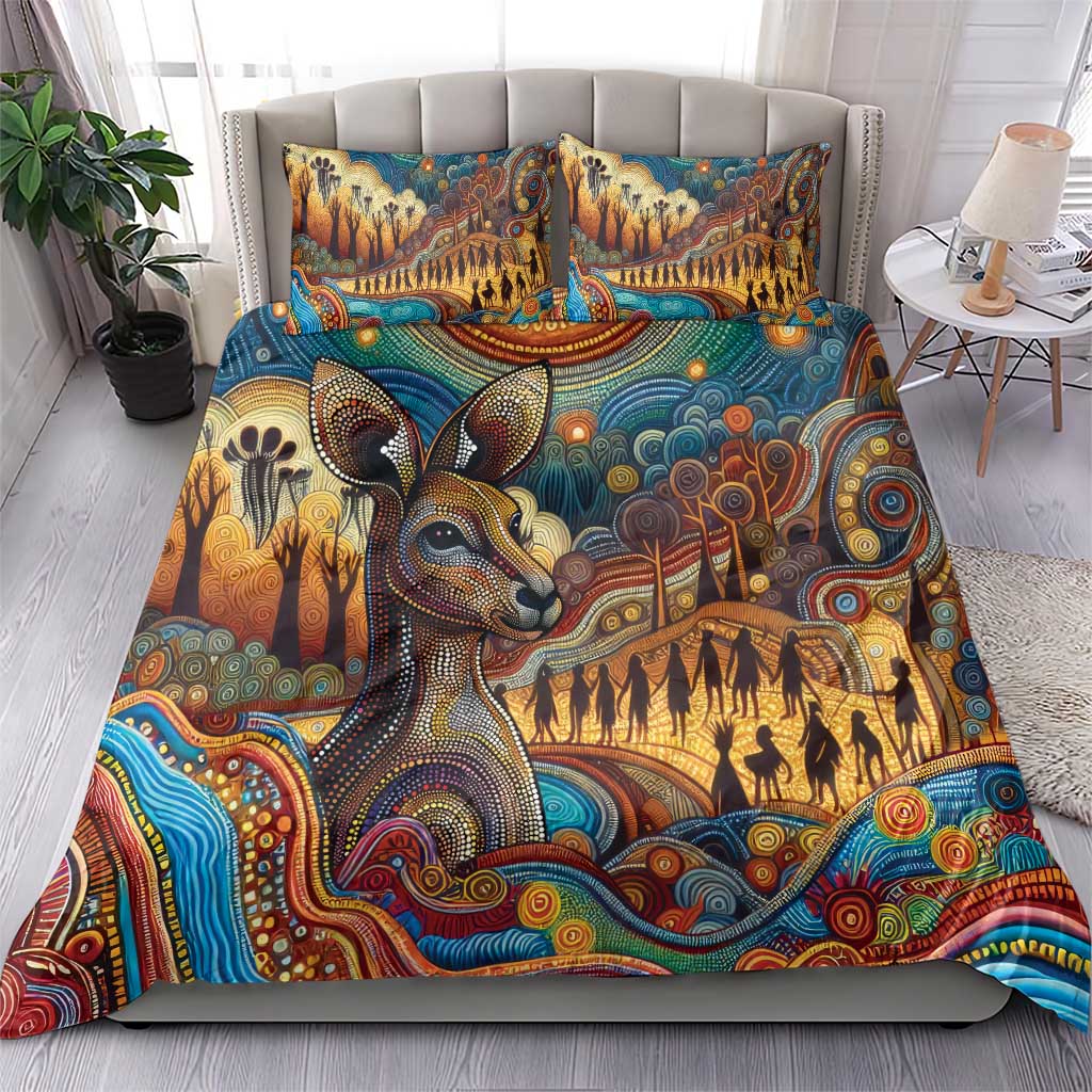Aboriginal Dreamtime Stories Land Bedding Set - Vibe Hoodie Shop