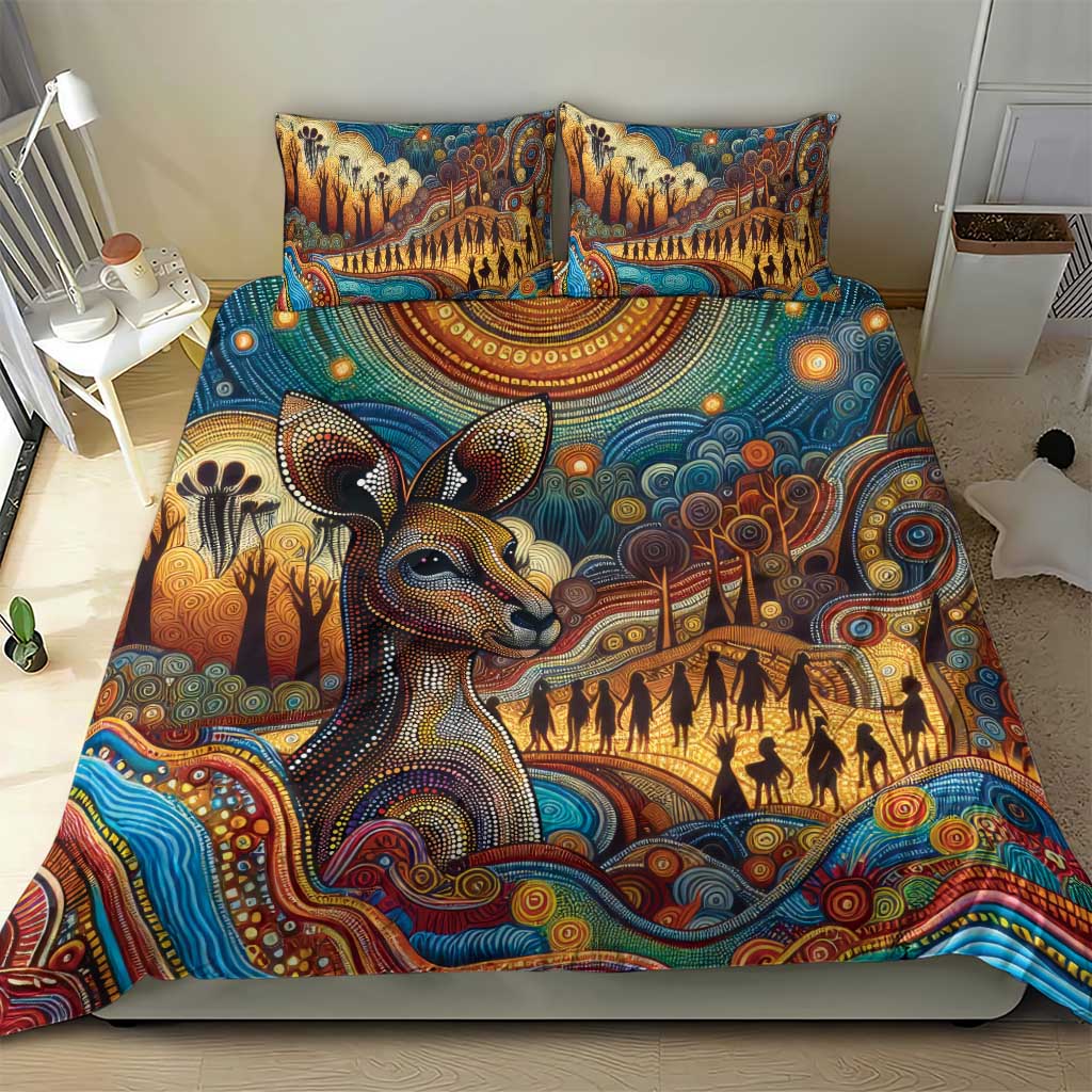 Aboriginal Dreamtime Stories Land Bedding Set - Vibe Hoodie Shop