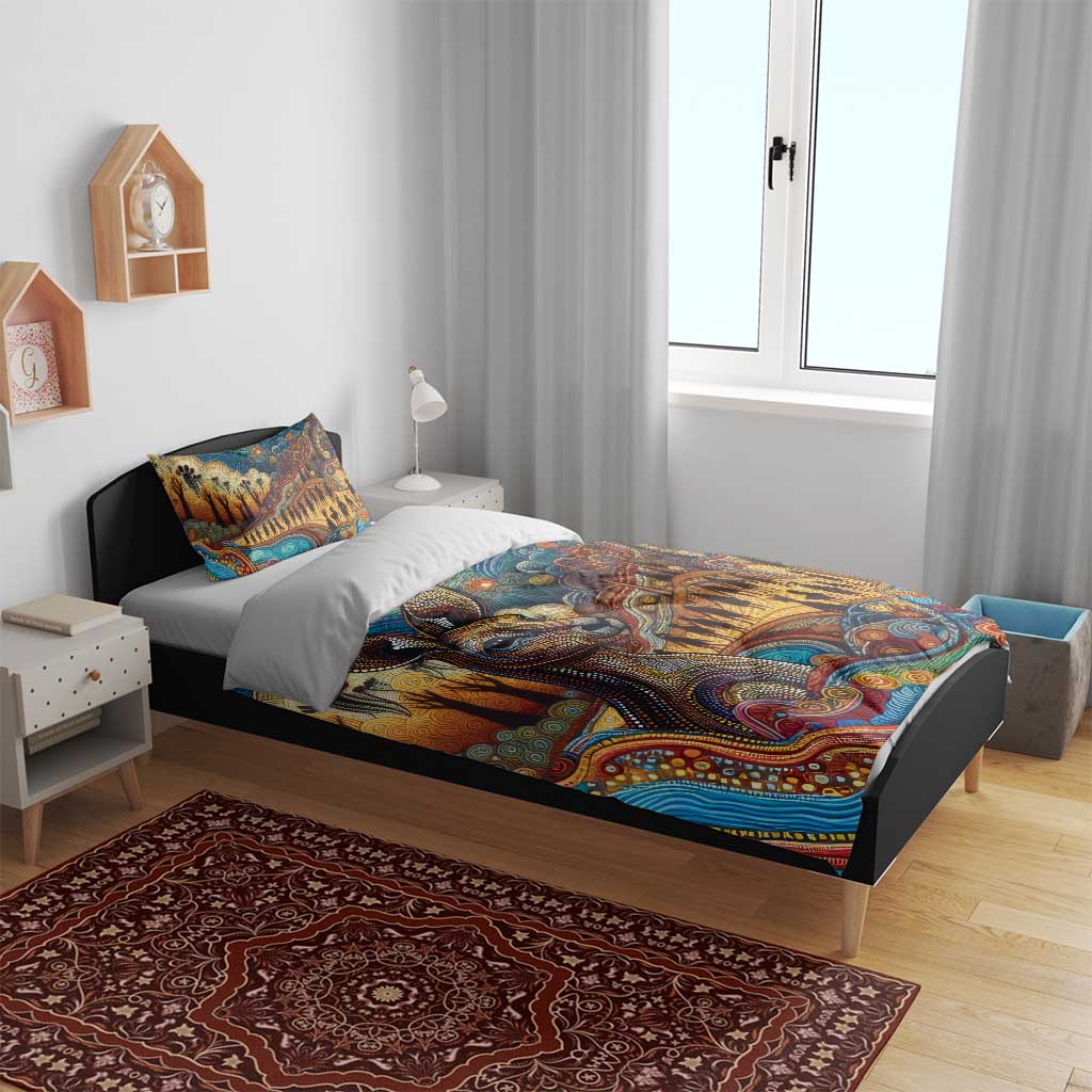 Aboriginal Dreamtime Stories Land Bedding Set - Vibe Hoodie Shop