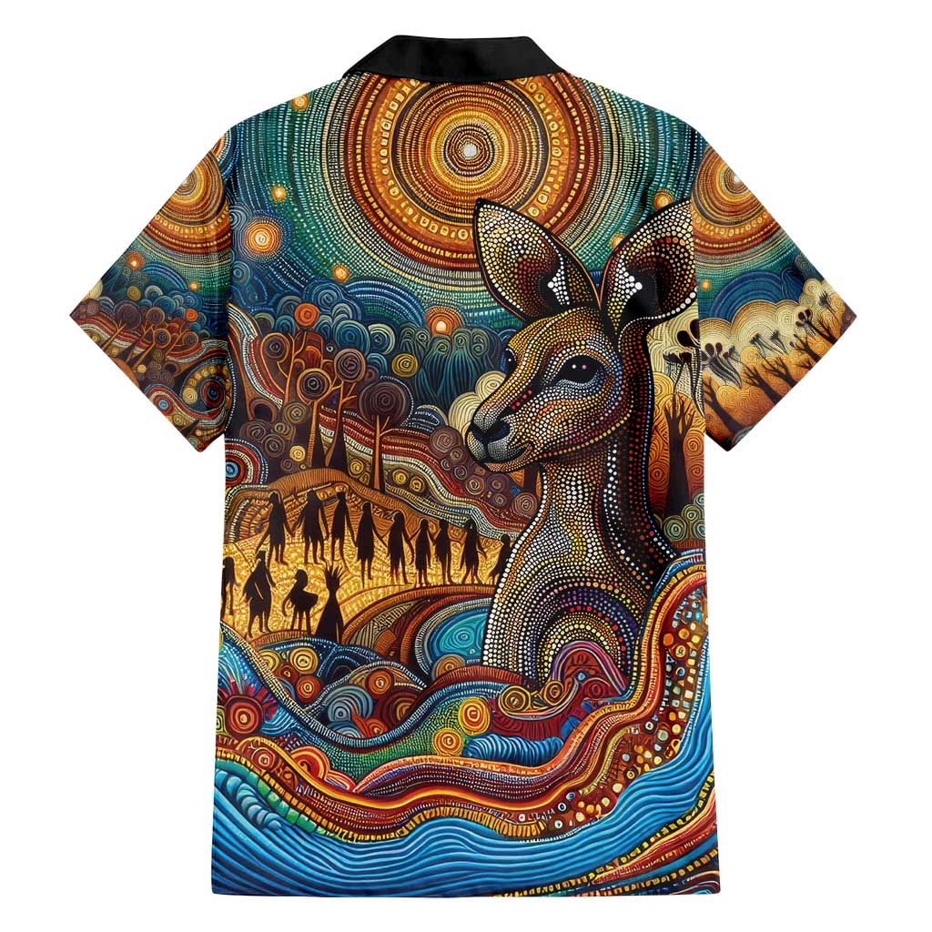 Aboriginal Dreamtime Stories Land Family Matching Long Sleeve Bodycon Dress and Hawaiian Shirt