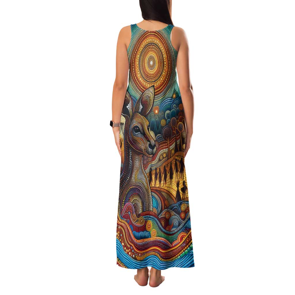 Aboriginal Dreamtime Stories Land Family Matching Tank Maxi Dress and Hawaiian Shirt