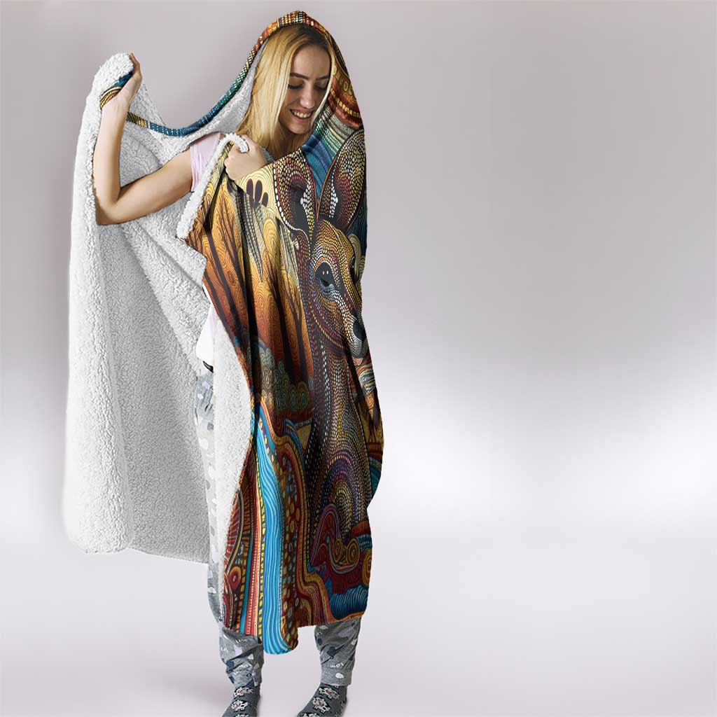 Aboriginal Dreamtime Stories Land Hooded Blanket