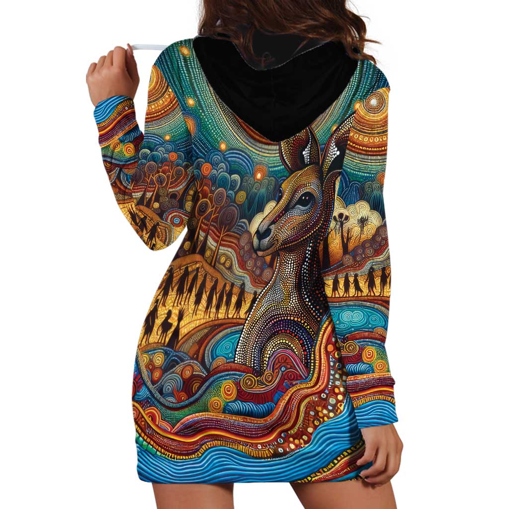 Aboriginal Dreamtime Stories Land Hoodie Dress - Vibe Hoodie Shop