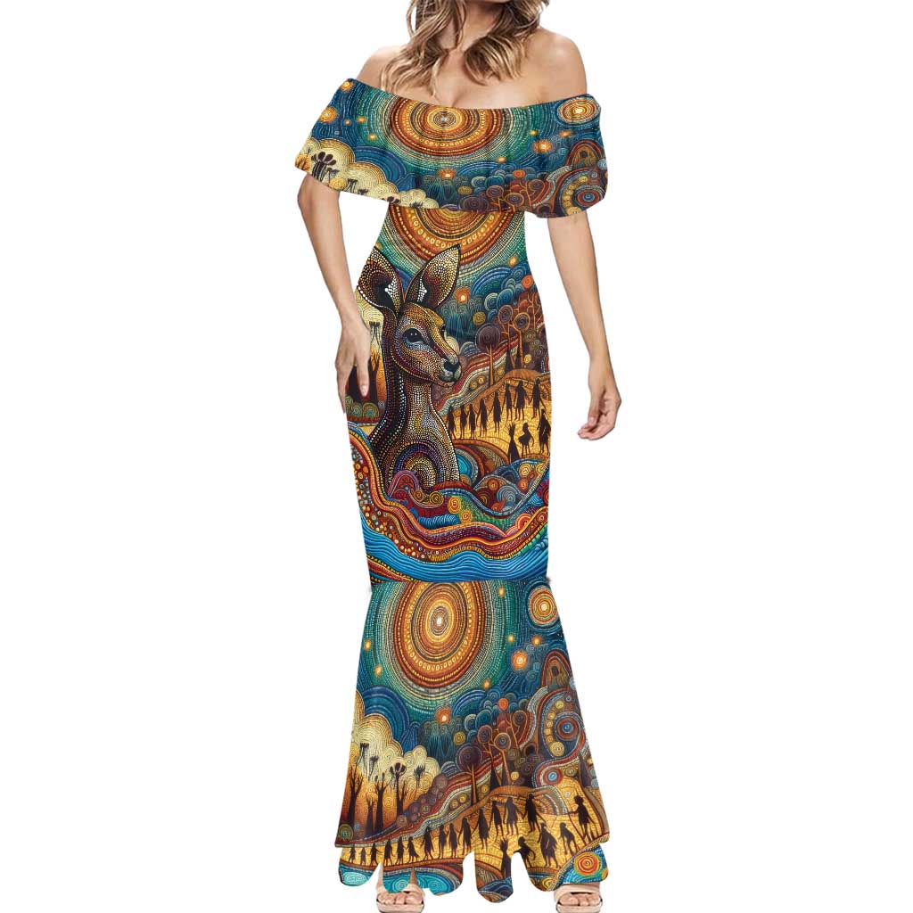 Aboriginal Dreamtime Stories Land Mermaid Dress