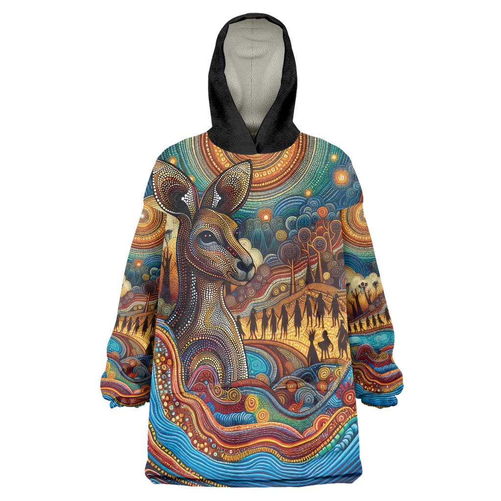 Aboriginal Dreamtime Stories Land Wearable Blanket Hoodie - Vibe Hoodie Shop