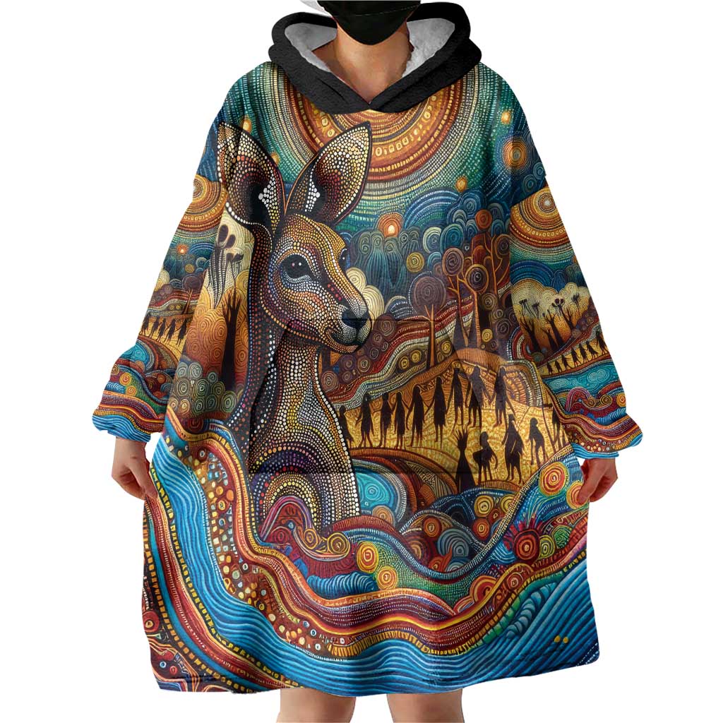 Aboriginal Dreamtime Stories Land Wearable Blanket Hoodie - Vibe Hoodie Shop